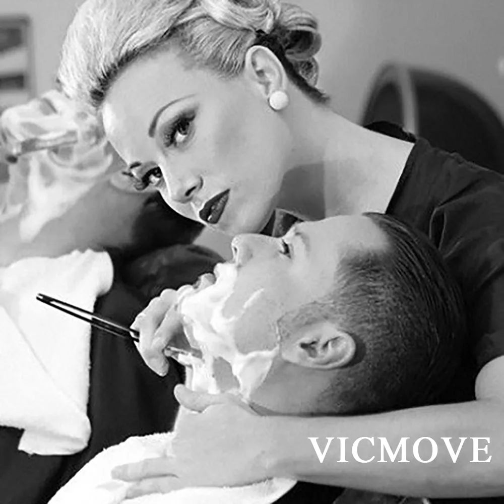 Professional Barber Straight Edge Razor Folding Shaving Knife Hair Removal Tools Razor blades