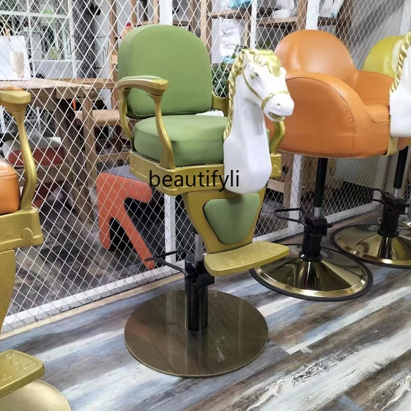Barber Shop Student Shampoo Chair Flushing Bed for Hair Salon Hairdressing Cartoon Shampoo Chair