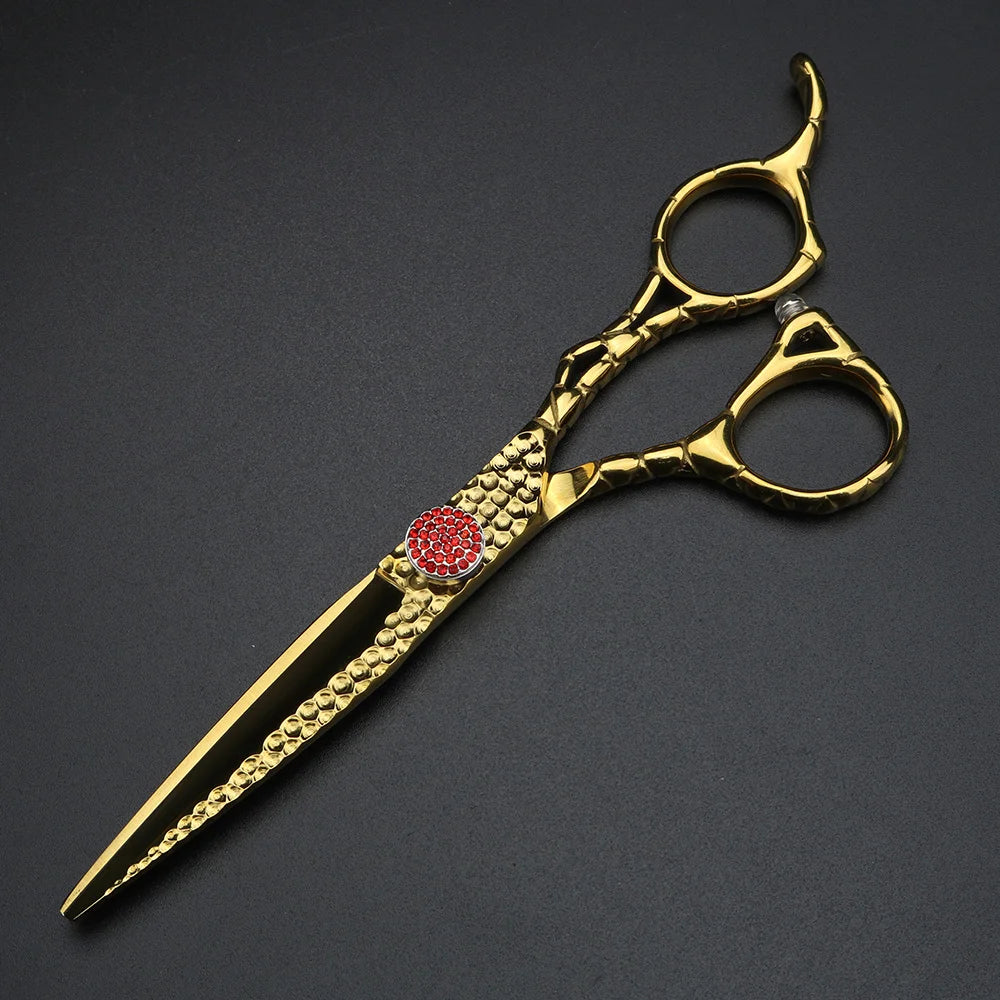 XUANFENG forged hair scissors 6 inch Japanese 440C steel cutting and thinning scissors Barber scissors