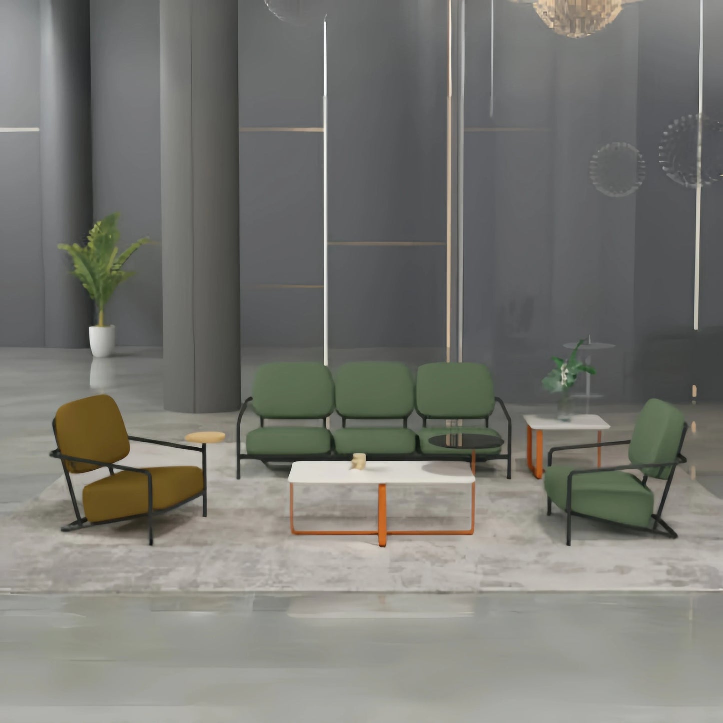 Modern leather office furniture chairs are luxurious and suitable for comfortable office waiting rooms