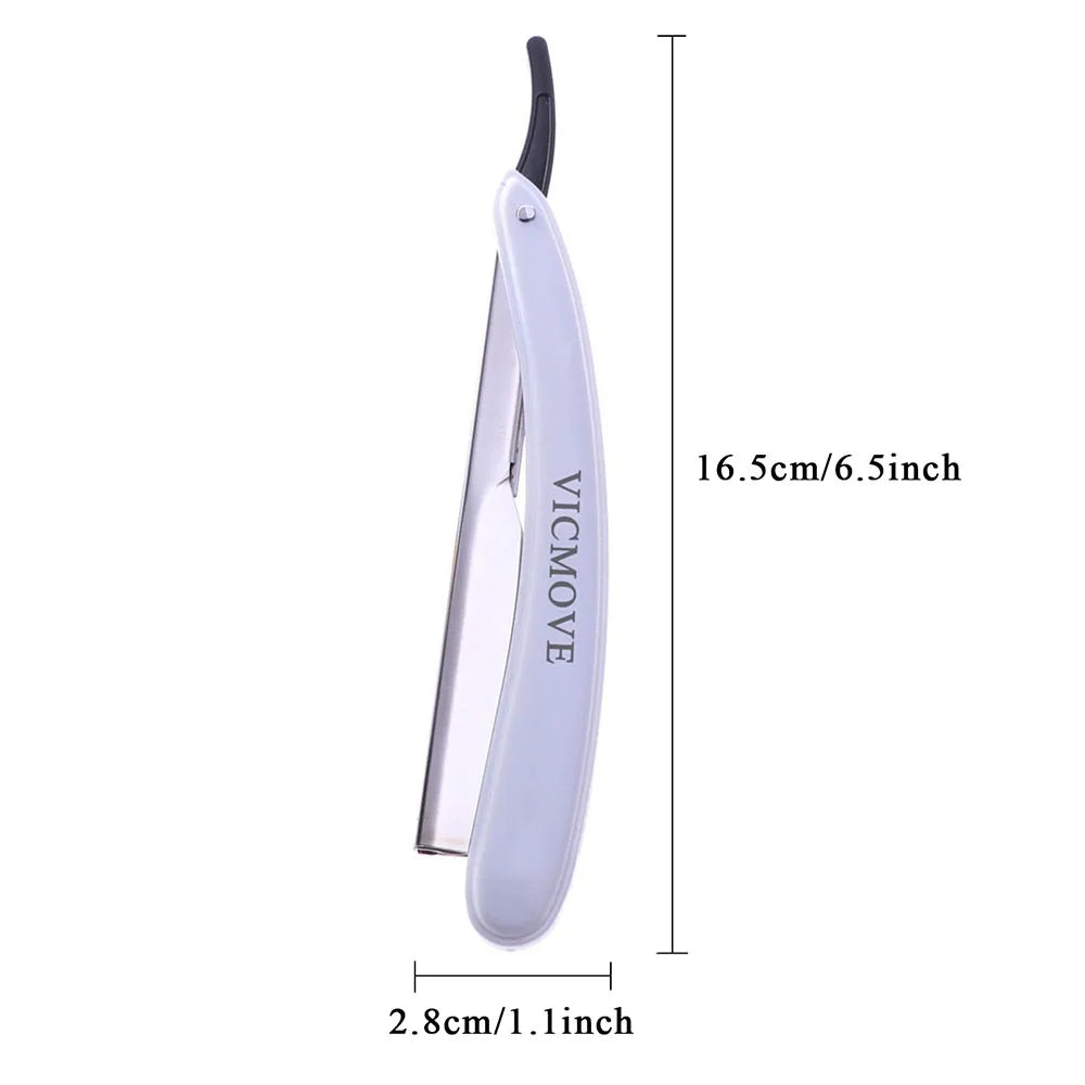 Professional Barber Straight Edge Razor Folding Shaving Knife Hair Removal Tools Razor blades