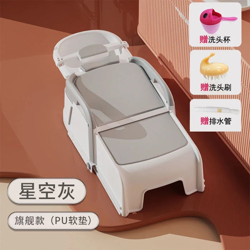 Adult Recliner Foldable Household Sitting Shampoo Chairs Bed Stool Minimalist Design Shampoo Chairs Comfort Furniture HYSC