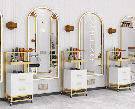 Hair salon tool cabinet hair salon tool car barbershop shelf beauty salon wheelbarrow hair dresser