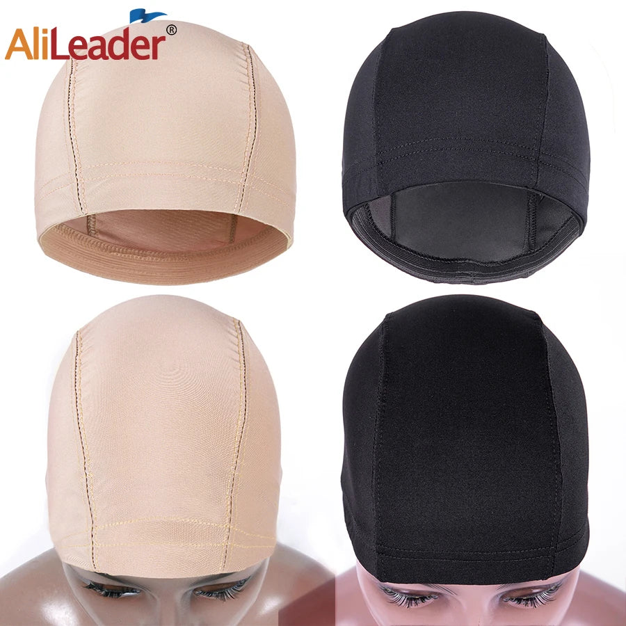 AliLeader S/M/L Elastic glueless wig caps for wig making Easier Sew In Hair Stretchable Weaving Cap Glueless Hair Net Wig Liner