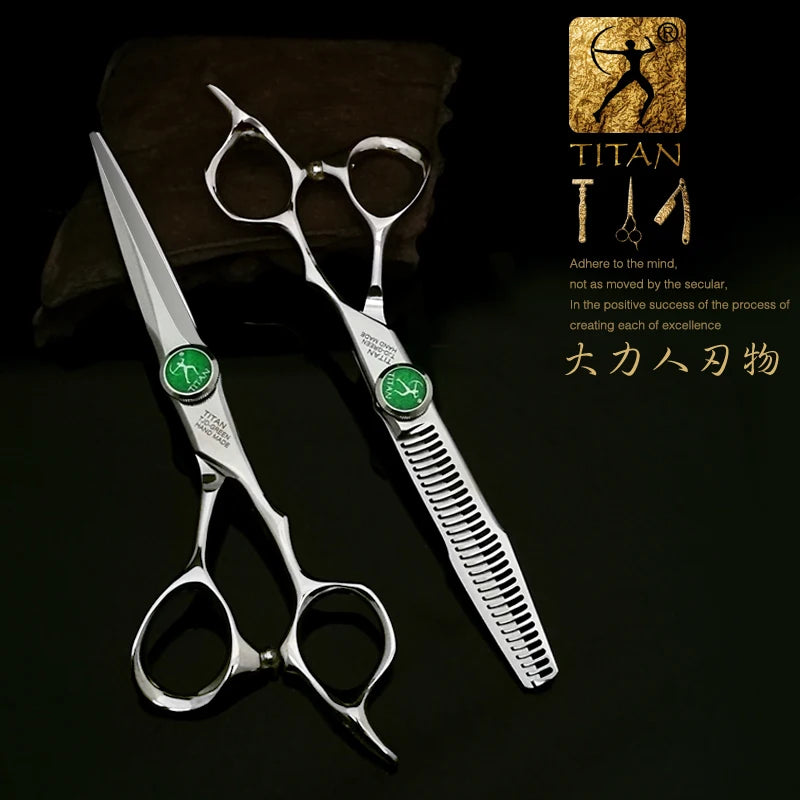 Titan Hairdressing Scissors 6 Inch Hair Scissors Professional Barber Scissors Cutting Thinning Styling Tool Hairdressing Shear