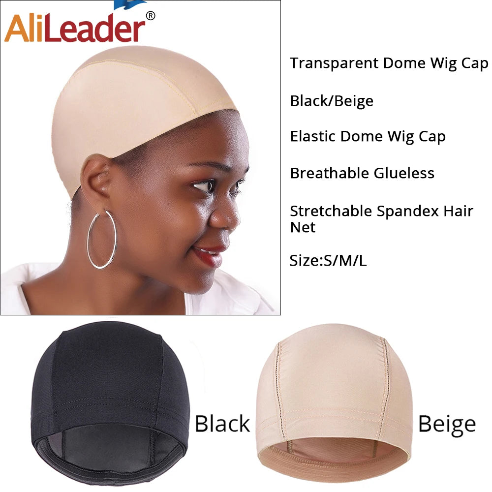 AliLeader S/M/L Elastic glueless wig caps for wig making Easier Sew In Hair Stretchable Weaving Cap Glueless Hair Net Wig Liner