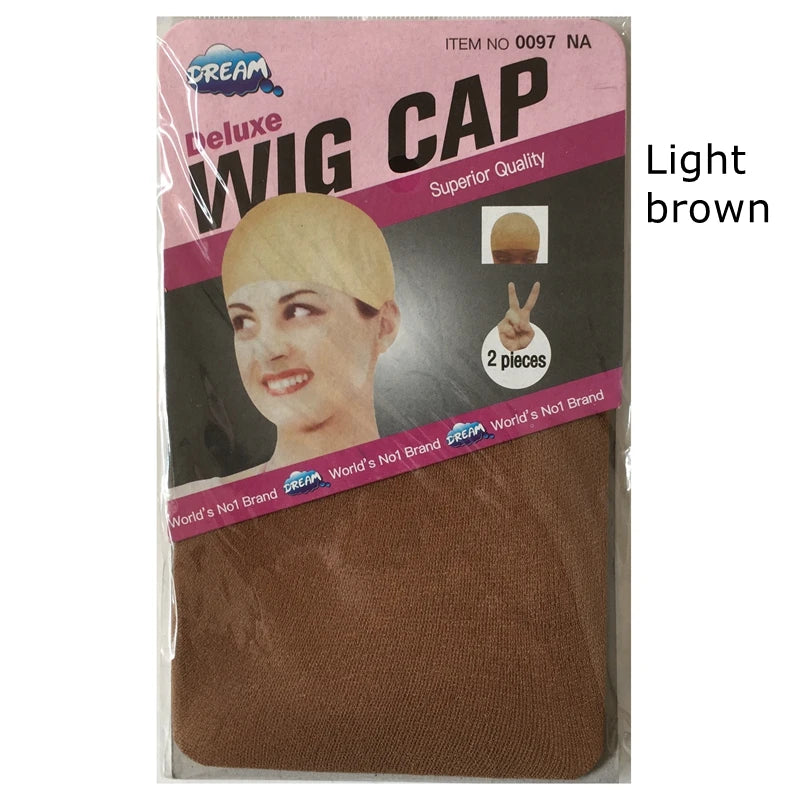 20 pieces (10 packs) Wig Cap Wig Nets Stretch Mesh Snood Hair Net Dark Beige Wig Caps