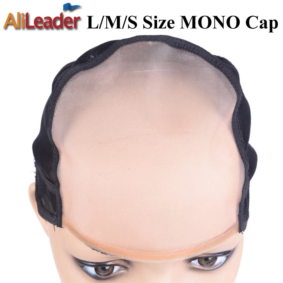 Alileader Popular Mono Wig Caps For Making Wigs Wig Accessories Tools For Women Invisible Hair Nets Good Quality NetsS/M/L Size