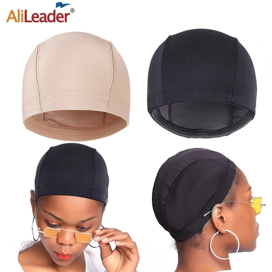 AliLeader S/M/L Elastic glueless wig caps for wig making Easier Sew In Hair Stretchable Weaving Cap Glueless Hair Net Wig Liner