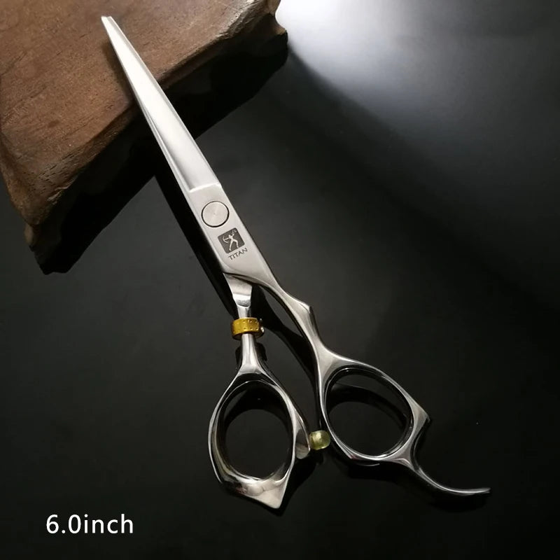 TITAN  Professional barber tools hair scissor Cutting thinning hairdressing shear 5.0/5.5/6.0/6.5inch Japan 440C steel