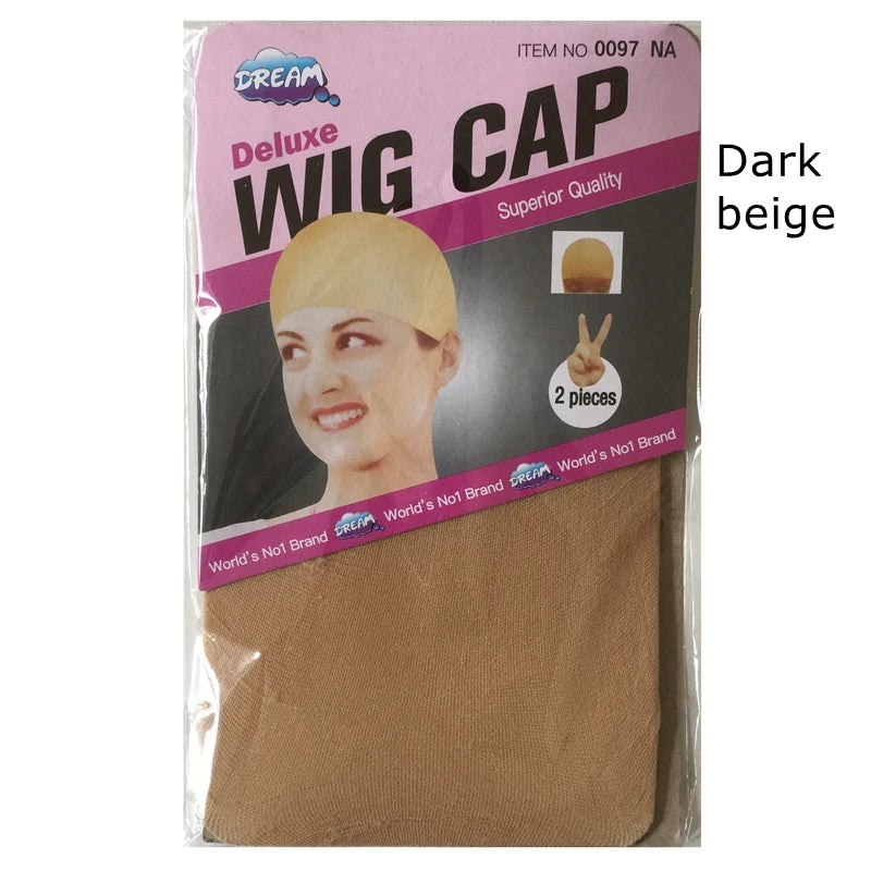 20 pieces (10 packs) Wig Cap Wig Nets Stretch Mesh Snood Hair Net Dark Beige Wig Caps