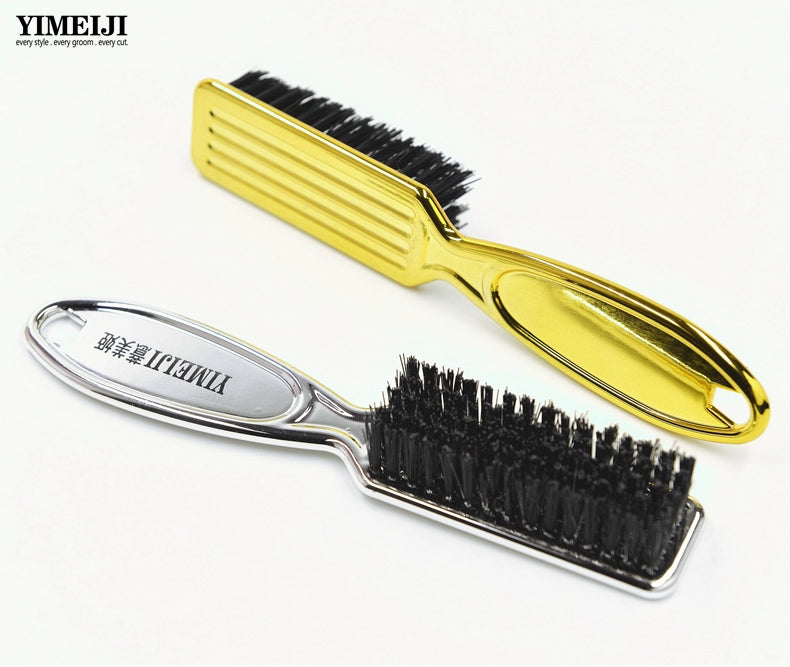 Retro Oil Head Hair Sweep Brush Electric Clipper Head Brush Carving Hair Cleaning Brush Hairdressing Bristle Ring Small Brush