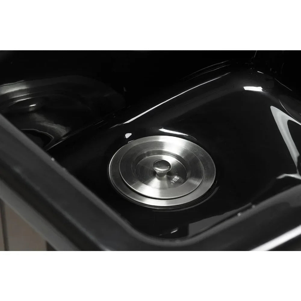 Shampoo Cabinet S Light Wood w Faucet, Bowl, Drain for Hair Studio Beauty Salon and Spa