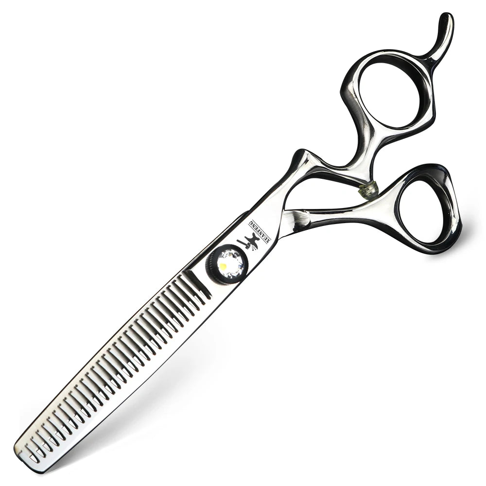 Aurora professional barber scissors 6 inch Japanese 440C steel hair scissors Cutting and thinning scissors