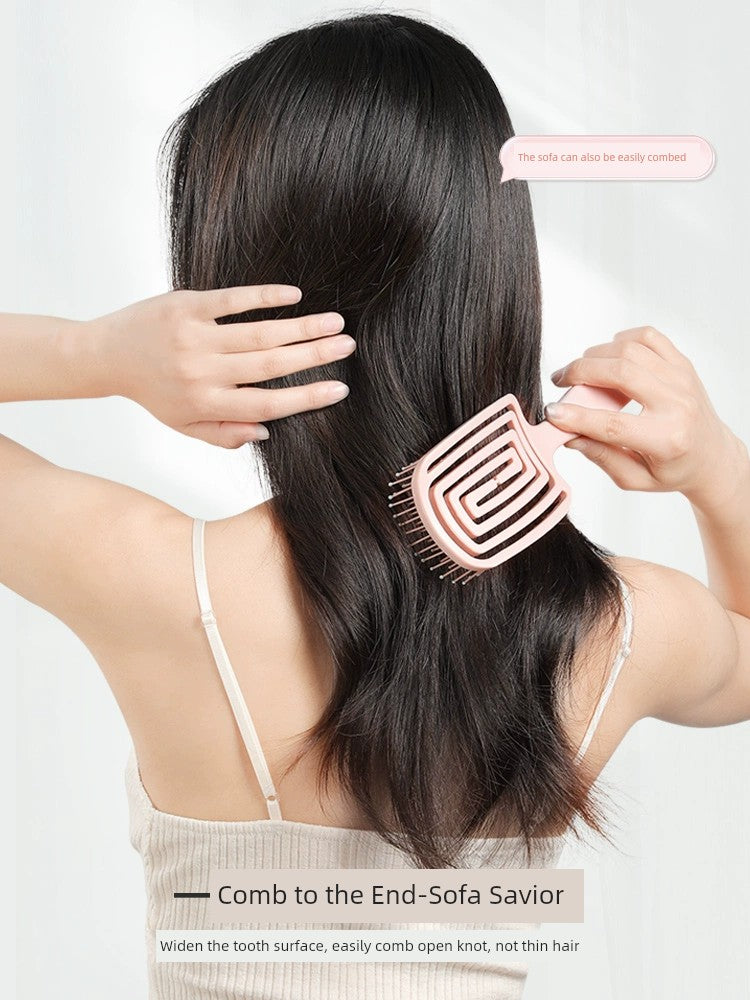 Fluffy for Women Only Long Hair Big Curved Rib Comb