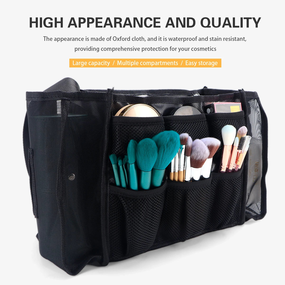 Large Capacity Makeup Brushes Bag Multi-function Cosmetic Handbag Professinal Salon Barber Scissors Portable Storage Bags Tool