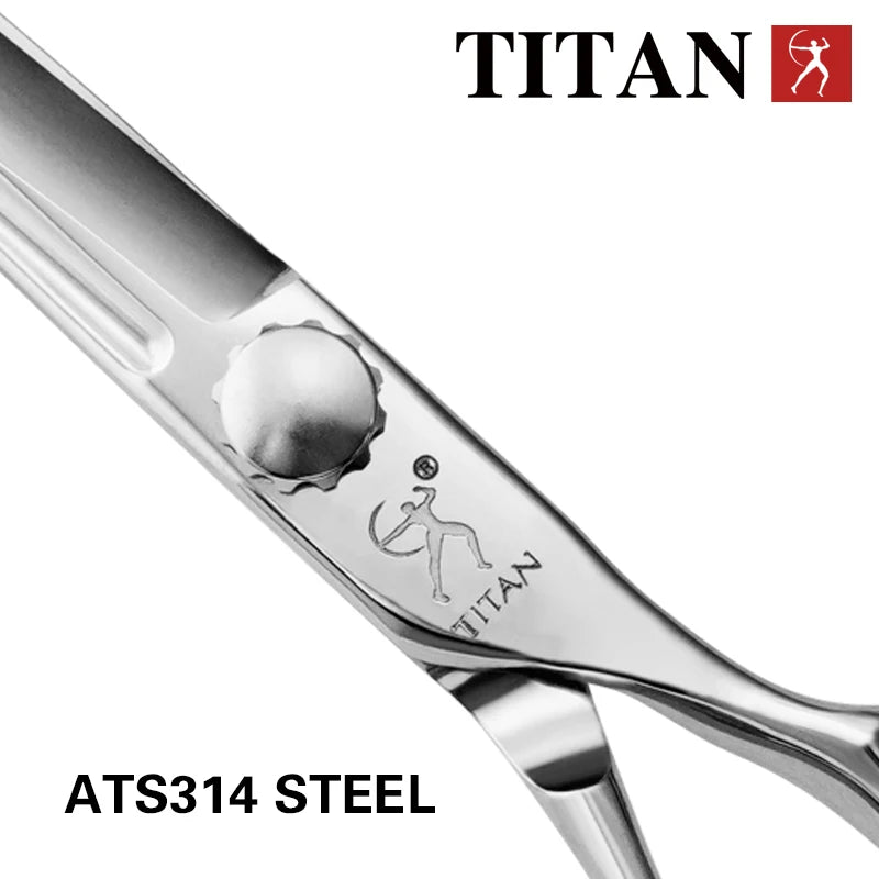 TITAN hair scissors cut hair shears cutting hairdressing  JAPAN ATS314 steel, hand made sharp scissors