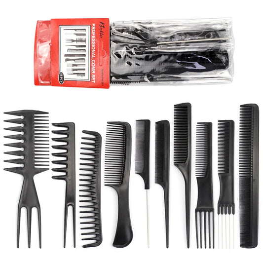 10Pcs Haircut Comb Set Hairdressing Styling Comb Barber Training Tail Comb Salon Studio Haircut Combs Haircare Styling Tool Set