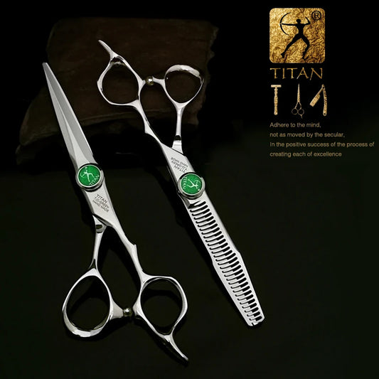 Titan Hairdressing Scissors 6 Inch Hair Scissors Professional Barber Scissors Cutting Thinning Styling Tool Hairdressing Shear