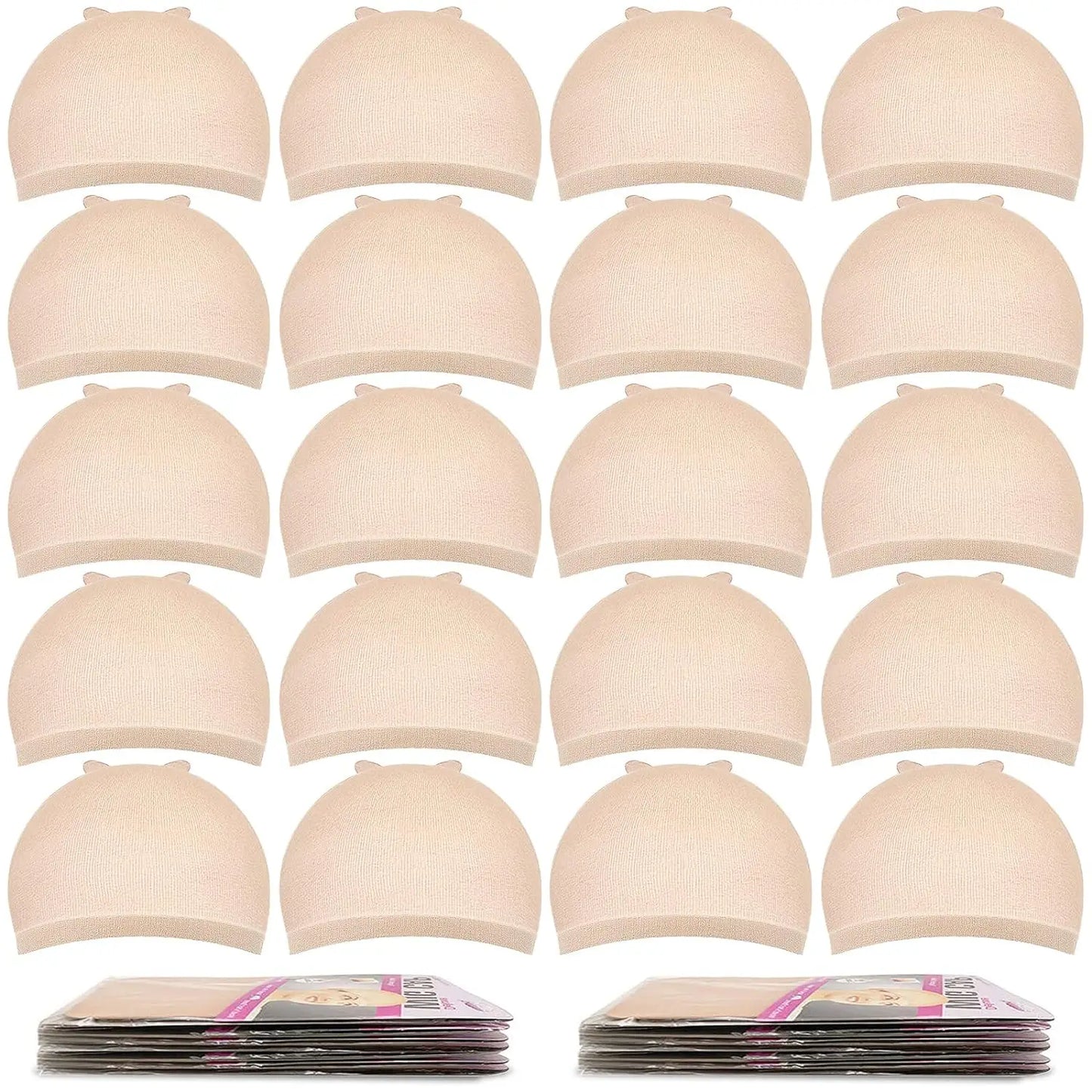 HZ Wig Caps,  Stretchy Nylon Skin Tone Wig Application Caps for Women and Men