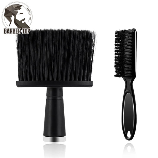 2PCS Barber Neck Brush Set Haircut Neck Duster Brushes Hairdresser Razor Clipper Cleaning Brush Salon Men Beard Styling Tools