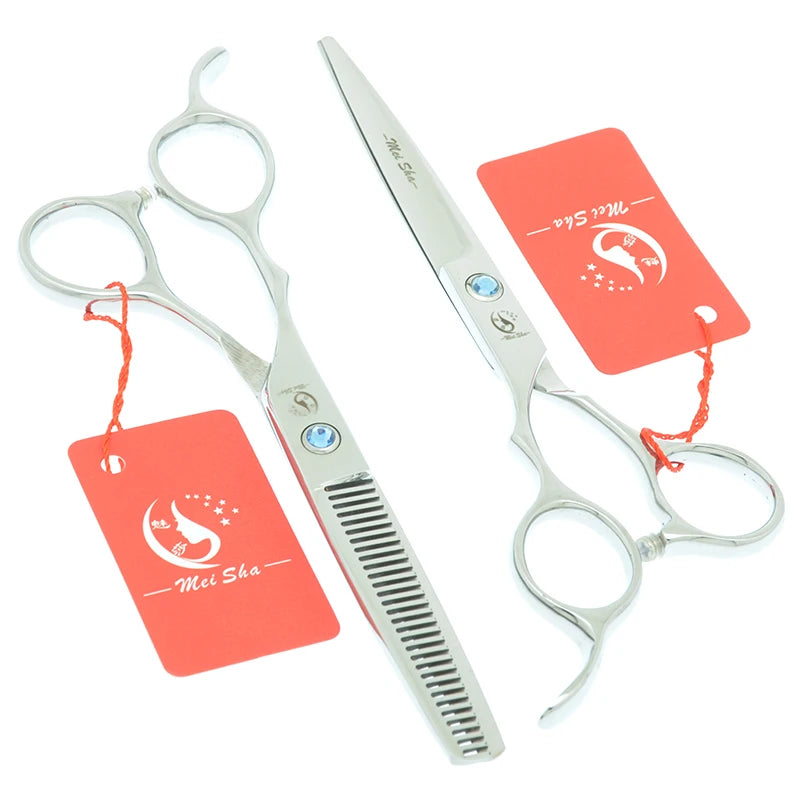 Meisha 5.5/6 inch Left Hand Professional Hairdressing Scissors Japan Steel Barber Shears Hair Cutting Thinning Scissors A0045A