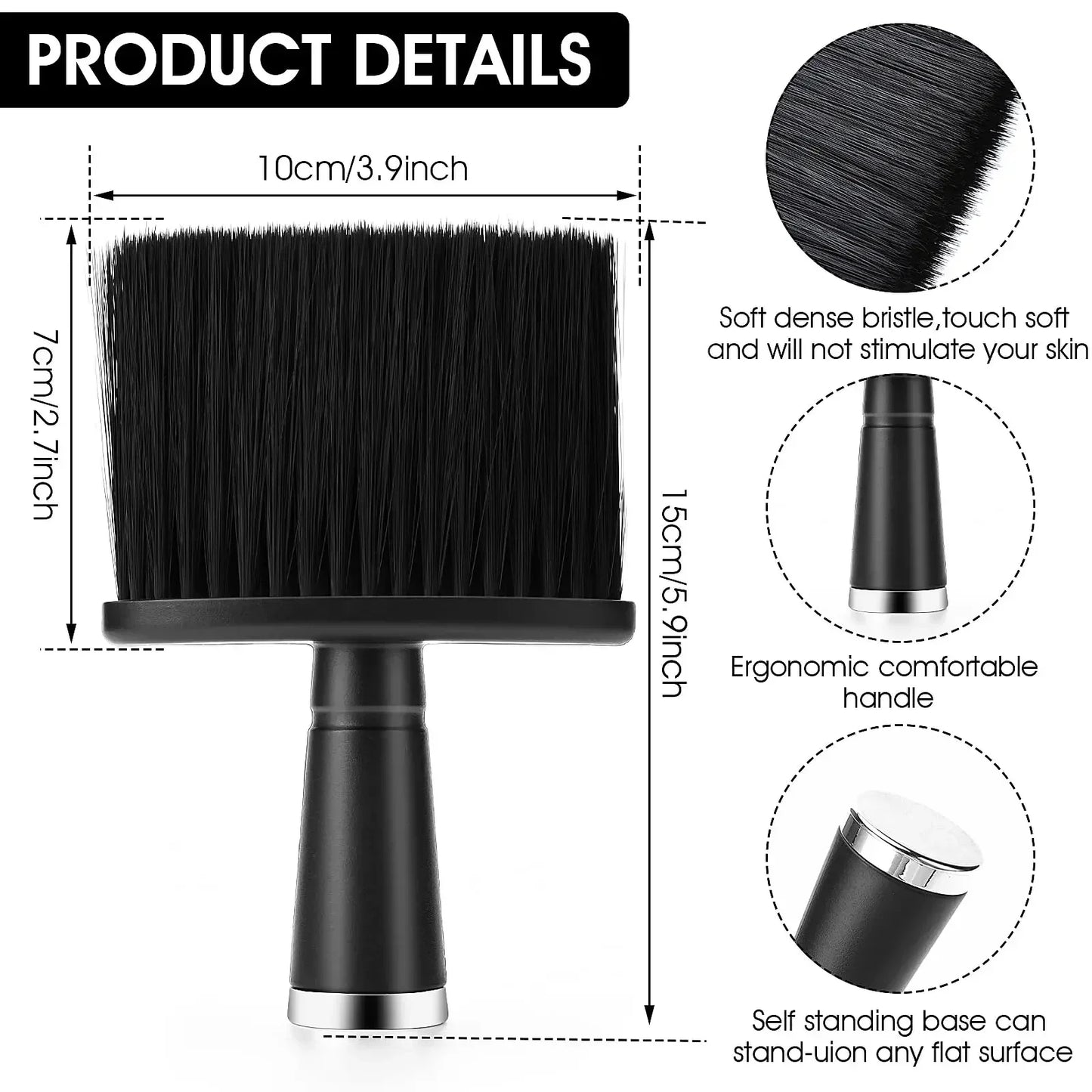 Professional Soft Hair Brush Neck Face Duster Hair Cutting Broken Hair Cleaning Brush for Barber Salon Hairdressing Styling Tool