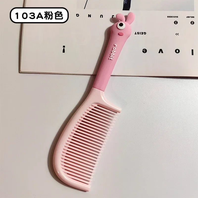 Cartoon Animal Straight Hair Comb for Kids Kawii Silicone Plastic Comb Soft Handle