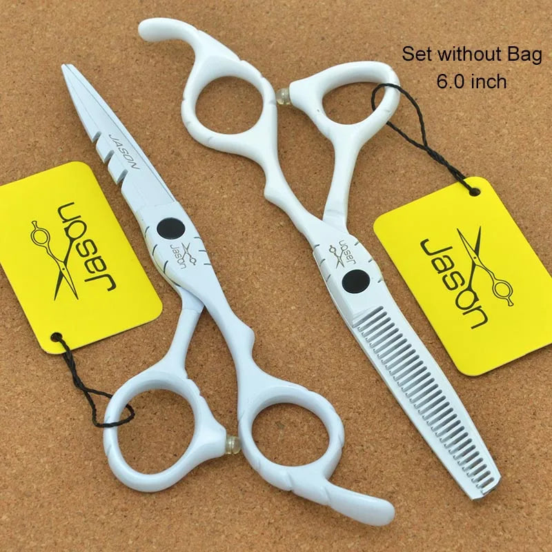 Jason 5.5/6 inch Professional Hair Shears Salon Haircut Cutting Scissors Japan Steel Barber Hairdressing Thinning Scissor A0066D