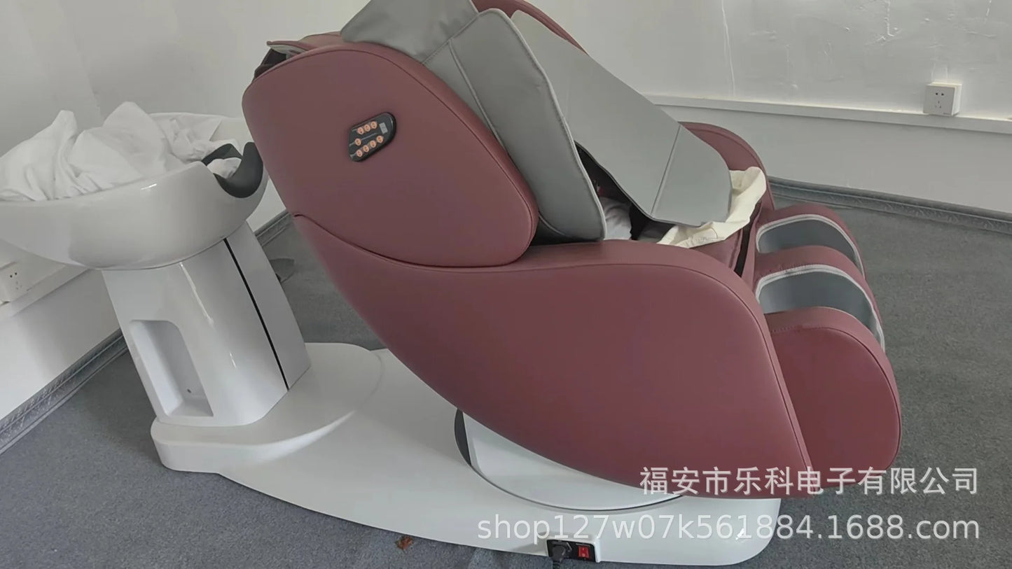 Electric massage flush bed Scalp care Multi-functional rotating integrated hair treatment Shampoo Hair massage chair