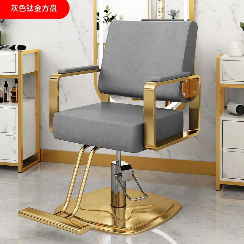 Simple Hair Salon Barber Chairs Light Luxury Salon Furniture for Beauty Salon Chair Lift Swivel Chair Special Hairdressing Chair