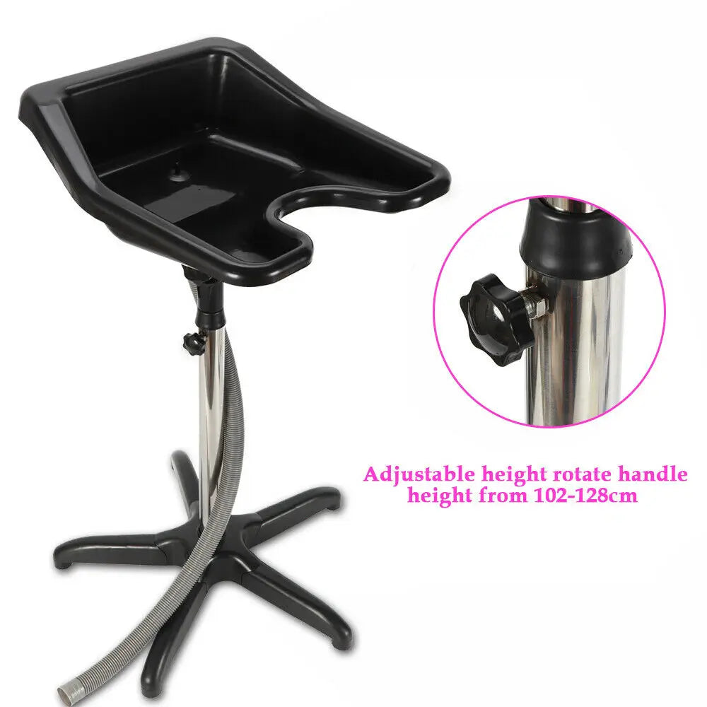 Portable Shampoo Bowl Deep Basin Height Adjustable Salon Hair Wash Tub Sink Portable Mobile Hairdressing Back Wash Shampoo Basin