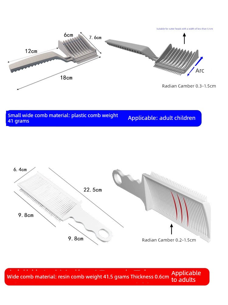 Barber Oil Head Gradient Home Hairdressing Comb