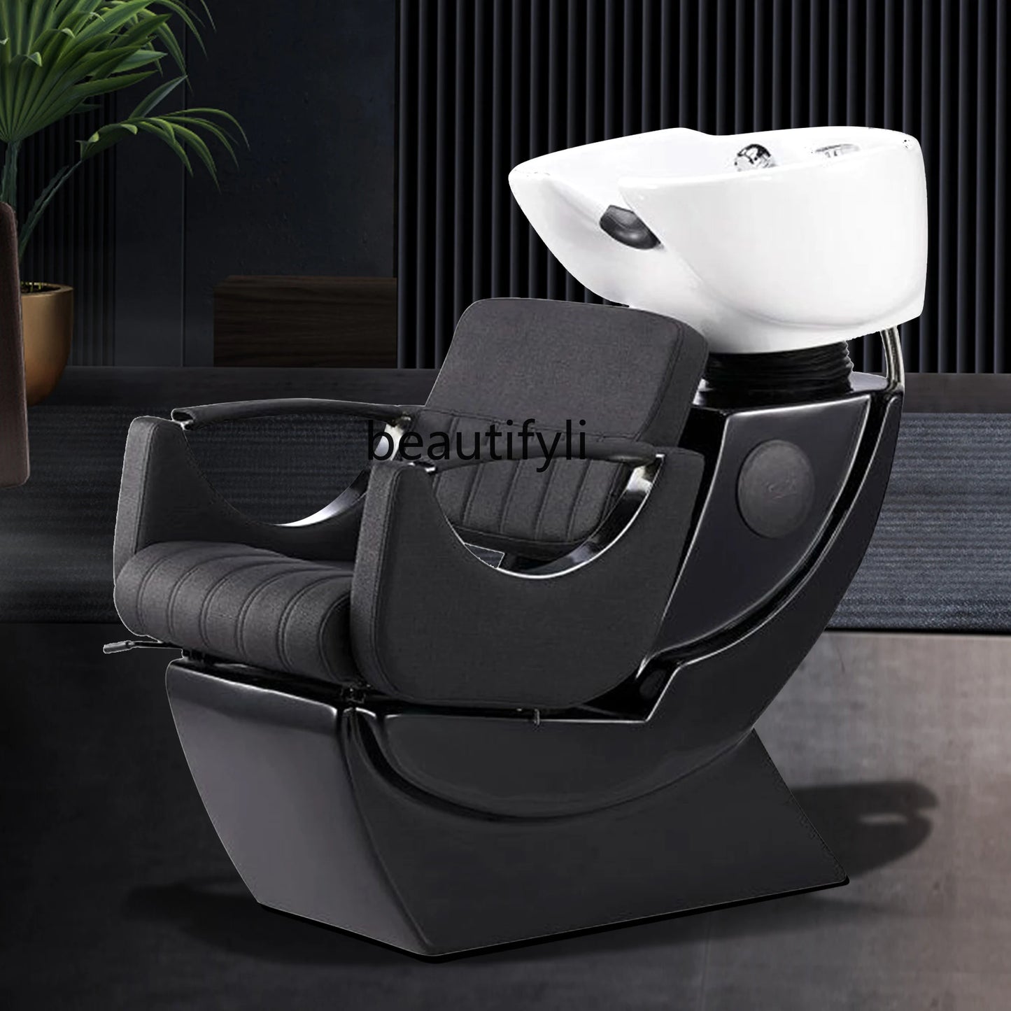 Simple Sitting Hair-Washing Chair Hair Salon Shampoo Chair for Hair Salon Flushing Bed Household Salon Bed