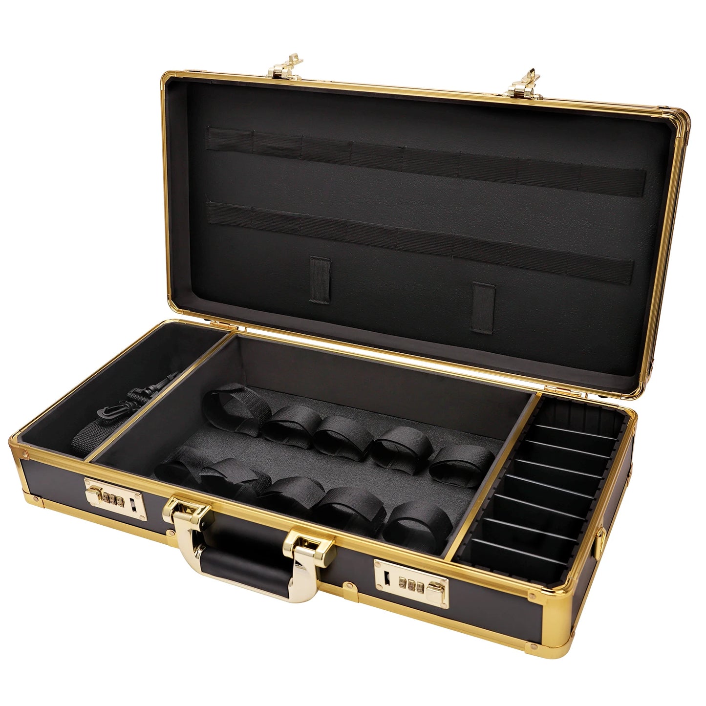 Barbertop Professional Gold Aluminum Suitcase Barber Tool Salon Hairdressing Accessories Atorage Case Carrying Travel Box