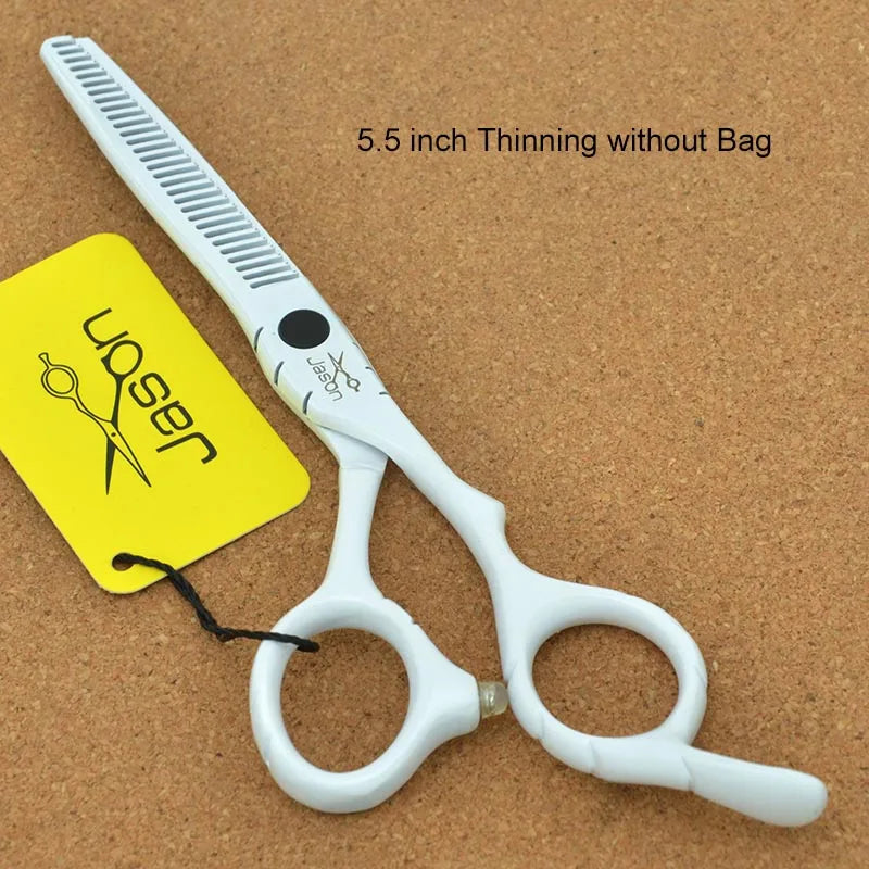 Jason 5.5/6 inch Professional Hair Shears Salon Haircut Cutting Scissors Japan Steel Barber Hairdressing Thinning Scissor A0066D