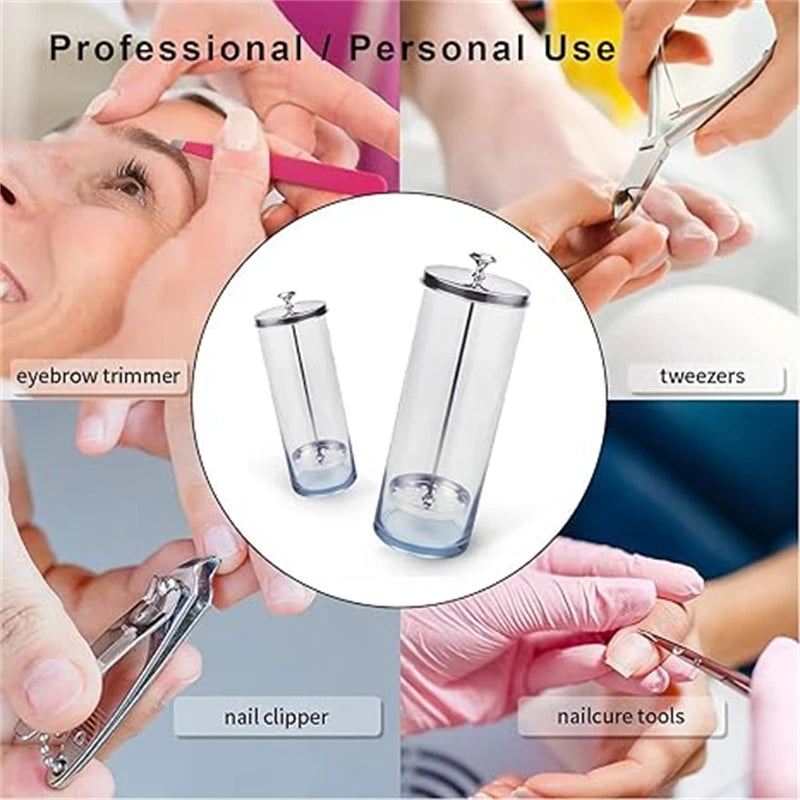 35 OZ Sterilizer Jar Barber Glass Cleaning Spa Eyelash Extensions Nail Tool Barbe Sanitizing Disinfection Removable Basket