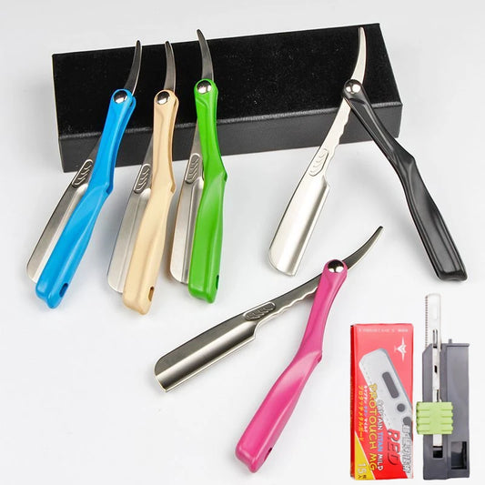 High-Quality Traditional Men's Razor Zinc Alloy Manual Shaver Beard And Facial Epilator Hairdresser For Feather Blade