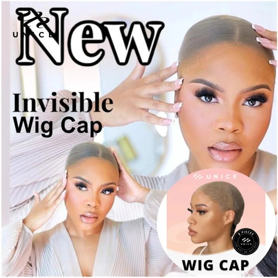 UNice 2Pieces Wig Caps Invisible HD Wig Cap Super Soft and Breathable UNICE Innovation Series