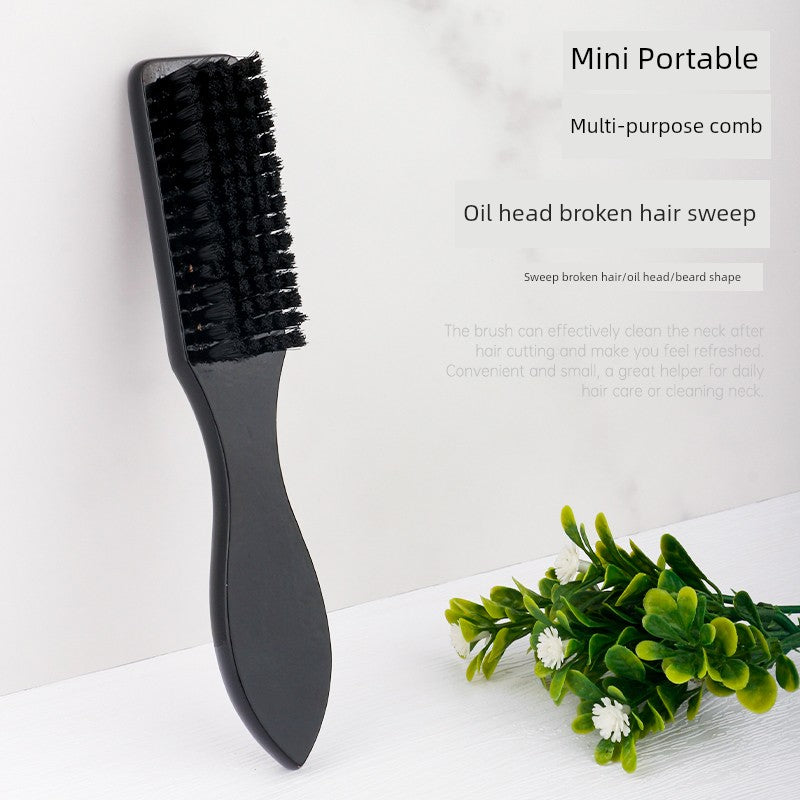 Barbershop Broken Hair Brush Solid Wood Carving Beard Brush Cleaning Hair Salon Dedicated for Hair Stylist Oil Head Tools