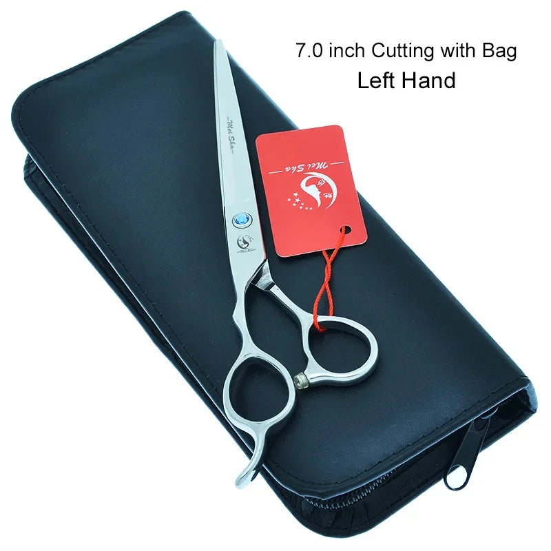 Meisha 7 inch Left Hand Hairdressing Cutting Scissors Professional Barber Shears Japanese Steel Salon Left-hand Clippers A0185A