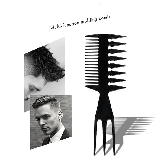 Professional Double Side Tooth Combs Fish Bone Shape Hair Brush Barber Hair Dyeing Cutting Coloring Brush Man Hairstyling Tool