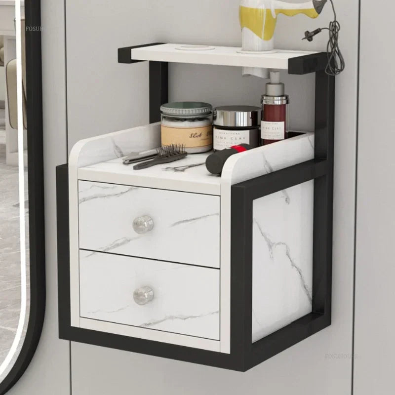 Hairdressing Beauty Salon Tool Cart Barber Shop Suspension Salon Trolleys Auxiliary Wall-mounted Tool Cabinet Salon Furniture