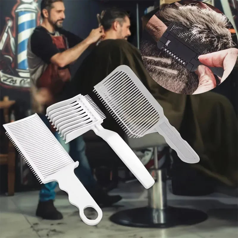 Barber Fading Comb Clipper Blending Flat Top Hair Cutting Fade Comb Stying Comb For Men Heat Resistant Fade Brush Salon