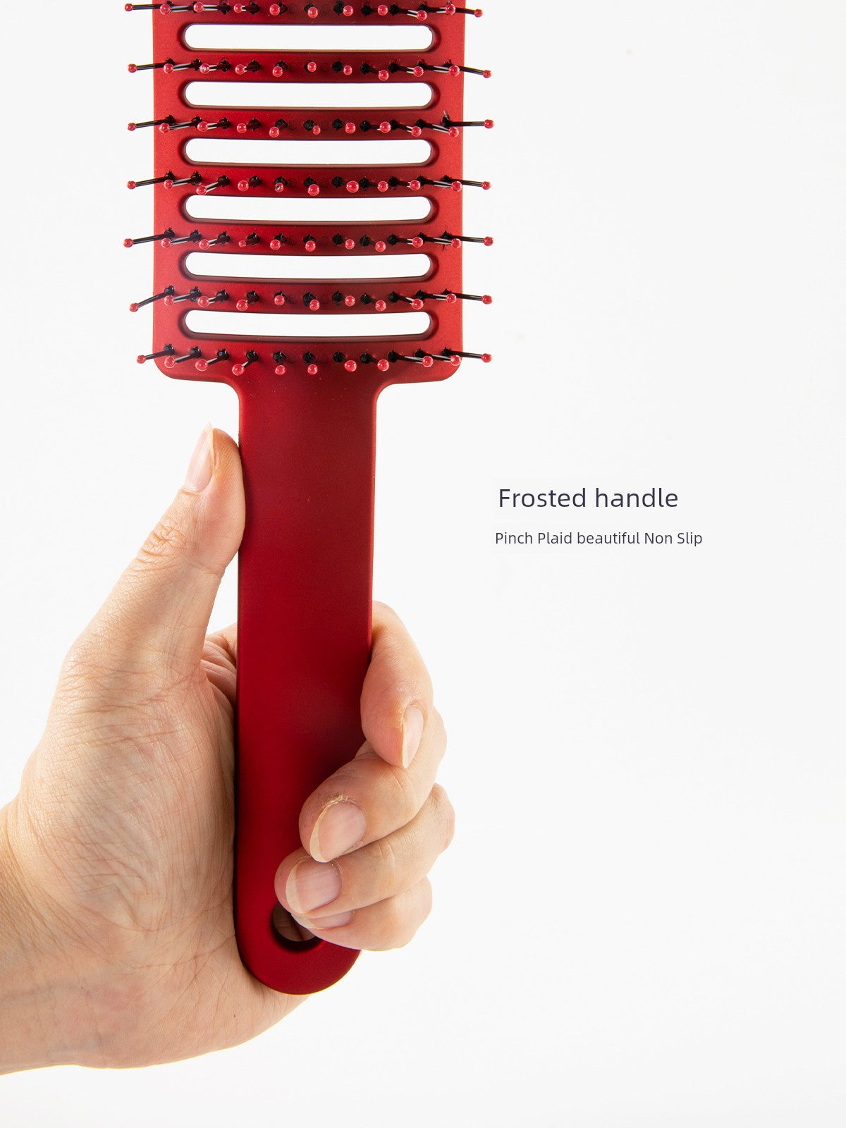 Fluffy Shape Big Curved Red Marriage Dowry Comb