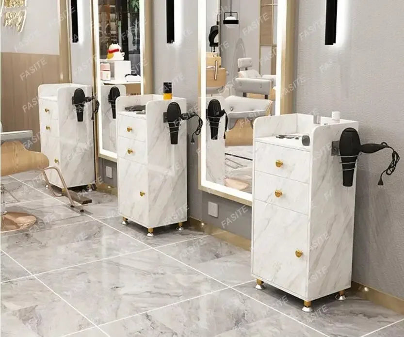 Hair salon tool cabinet special tool desk hair shelf drawer mirror desk cabinet small cutting