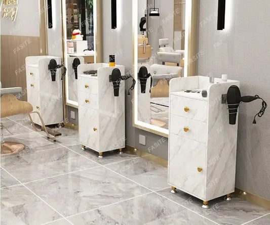 Hair salon tool cabinet special tool desk hair shelf drawer mirror desk cabinet small cutting