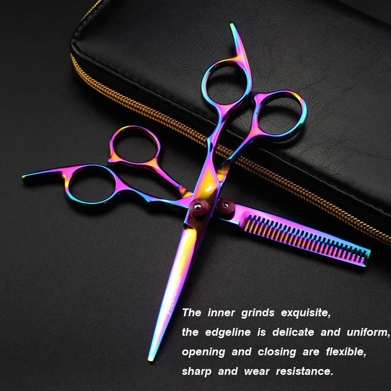 6 Inch Hair Scissors Hair Thinning Cutting Clipper Barber Scissor Hair Shears Professional Barber Shop Hairdressing Scissors