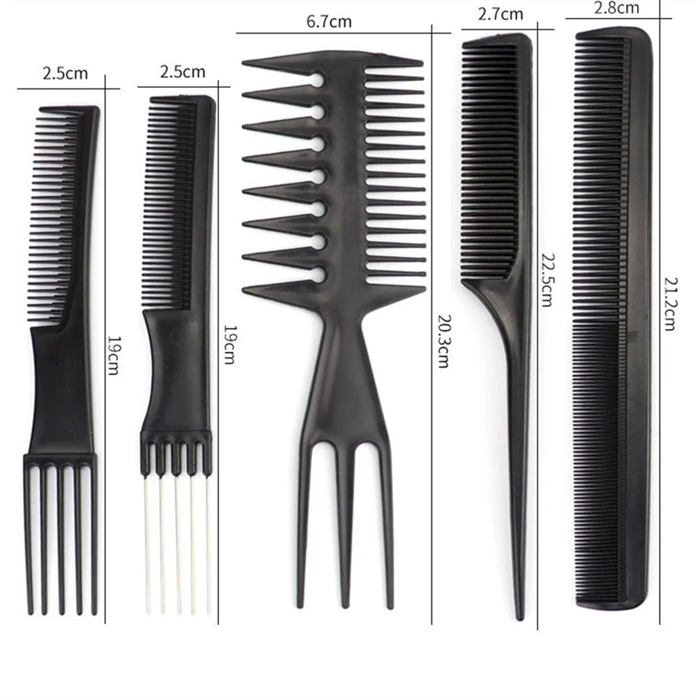 Barber Hairdressing Combs Multifunction Hair Detangler Comb Anti-static Haircare Hairstyling Tool Set Stylist Accessories