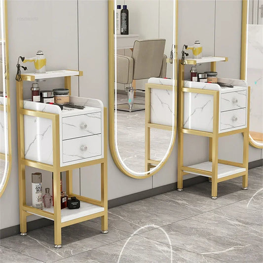 Hairdressing Beauty Salon Tool Cart Barber Shop Suspension Salon Trolleys Auxiliary Wall-mounted Tool Cabinet Salon Furniture